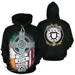 ScotsTee Shop Irish Winton Coat of Arms Family Crest Ireland Hoodie Erin Go Bragh Hoodie