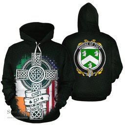 ScotsTee Shop Irish Tuly Coat of Arms Family Crest Ireland Hoodie Erin Go Bragh Hoodie