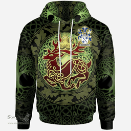 ScotsTee Shop Irish Auchmuty Coat of Arms Family Crest Ireland Hoodie The God of The Forest Hoodie