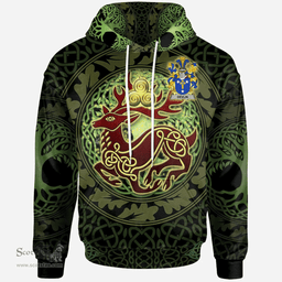 ScotsTee Shop Irish Devlin or O'Devlin Coat of Arms Family Crest Ireland Hoodie The God of The Forest Hoodie