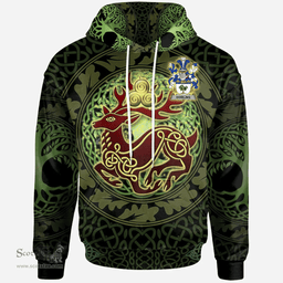 ScotsTee Shop Irish Dowling or O'Dowling Coat of Arms Family Crest Ireland Hoodie The God of The Forest Hoodie