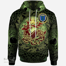 ScotsTee Shop Irish House of MACCOTTER Coat of Arms Family Crest Ireland Hoodie The God of The Forest Hoodie