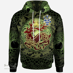ScotsTee Shop Irish Hamill Coat of Arms Family Crest Ireland Hoodie The God of The Forest Hoodie