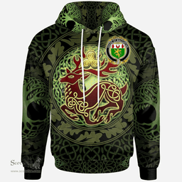 ScotsTee Shop Irish House of MACCARTAN Coat of Arms Family Crest Ireland Hoodie The God of The Forest Hoodie