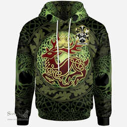 ScotsTee Shop Irish Forster Coat of Arms Family Crest Ireland Hoodie The God of The Forest Hoodie
