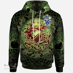 ScotsTee Shop Irish Gibson Coat of Arms Family Crest Ireland Hoodie The God of The Forest Hoodie
