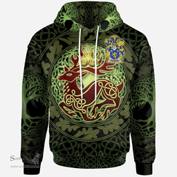 ScotsTee Shop Irish Fearon or O'Fearon Coat of Arms Family Crest Ireland Hoodie The God of The Forest Hoodie