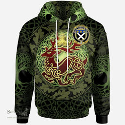 ScotsTee Shop Irish House of FITZPATRICK Coat of Arms Family Crest Ireland Hoodie The God of The Forest Hoodie