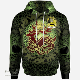 ScotsTee Shop Irish McFall Coat of Arms Family Crest Ireland Hoodie The God of The Forest Hoodie