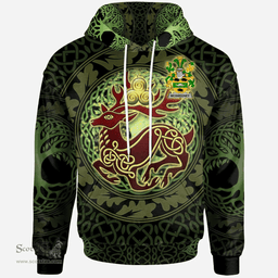 ScotsTee Shop Irish McSweeney Coat of Arms Family Crest Ireland Hoodie The God of The Forest Hoodie