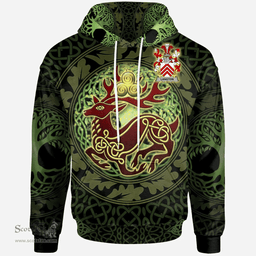 ScotsTee Shop Irish Langton Coat of Arms Family Crest Ireland Hoodie The God of The Forest Hoodie