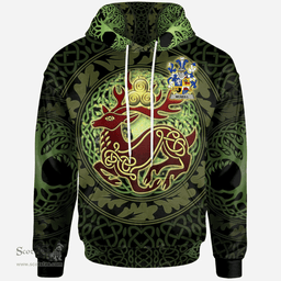 ScotsTee Shop Irish Neill or McNeill Coat of Arms Family Crest Ireland Hoodie The God of The Forest Hoodie