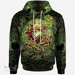 ScotsTee Shop Irish Marward Coat of Arms Family Crest Ireland Hoodie The God of The Forest Hoodie