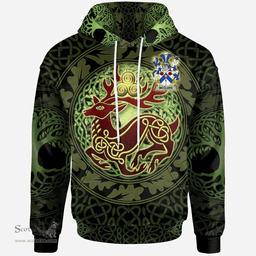 ScotsTee Shop Irish McClure Coat of Arms Family Crest Ireland Hoodie The God of The Forest Hoodie