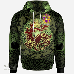 ScotsTee Shop Irish Lacy or De Lacy Coat of Arms Family Crest Ireland Hoodie The God of The Forest Hoodie