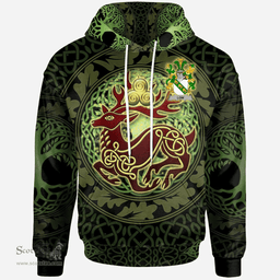 ScotsTee Shop Irish Low Coat of Arms Family Crest Ireland Hoodie The God of The Forest Hoodie