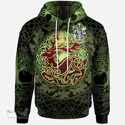 ScotsTee Shop Irish Lanigan or O'Lenigan Coat of Arms Family Crest Ireland Hoodie The God of The Forest Hoodie
