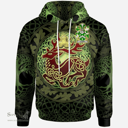 ScotsTee Shop Irish Lloyd Coat of Arms Family Crest Ireland Hoodie The God of The Forest Hoodie