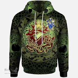ScotsTee Shop Irish Magill Coat of Arms Family Crest Ireland Hoodie The God of The Forest Hoodie