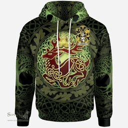 ScotsTee Shop Irish Jolley or Jolly Coat of Arms Family Crest Ireland Hoodie The God of The Forest Hoodie