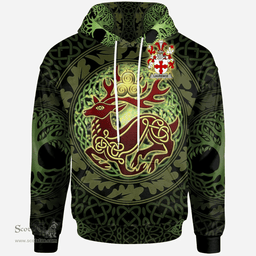 ScotsTee Shop Irish Laurence Coat of Arms Family Crest Ireland Hoodie The God of The Forest Hoodie