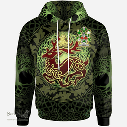 ScotsTee Shop Irish Leech Coat of Arms Family Crest Ireland Hoodie The God of The Forest Hoodie