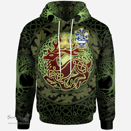 ScotsTee Shop Irish Leman or Lemon Coat of Arms Family Crest Ireland Hoodie The God of The Forest Hoodie