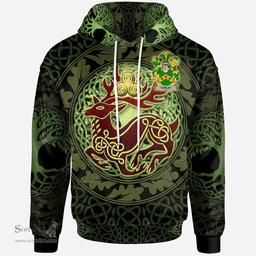 ScotsTee Shop Irish Turley Coat of Arms Family Crest Ireland Hoodie The God of The Forest Hoodie