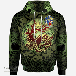 ScotsTee Shop Irish Trant or Trent Coat of Arms Family Crest Ireland Hoodie The God of The Forest Hoodie