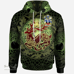 ScotsTee Shop Irish Rafter Coat of Arms Family Crest Ireland Hoodie The God of The Forest Hoodie