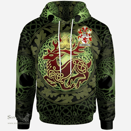 ScotsTee Shop Irish Russell Coat of Arms Family Crest Ireland Hoodie The God of The Forest Hoodie
