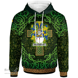 ScotsTee Shop Irish McLysacht or Lysacht Coat of Arms Family Crest Ireland Hoodie Celtic Cross Shamrock Patterns