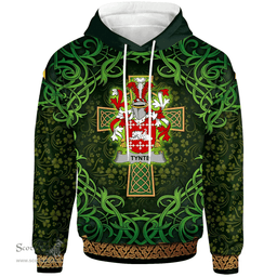 ScotsTee Shop Irish Tynte Coat of Arms Family Crest Ireland Hoodie Celtic Cross Shamrock Patterns