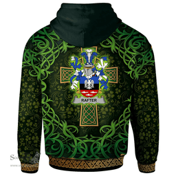 ScotsTee Shop Irish Rafter Coat of Arms Family Crest Ireland Hoodie Celtic Cross Shamrock Patterns