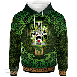 ScotsTee Shop Irish Yaxley Coat of Arms Family Crest Ireland Hoodie Celtic Cross Shamrock Patterns
