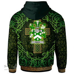 ScotsTee Shop Irish Tuly or McAtilla Coat of Arms Family Crest Ireland Hoodie Celtic Cross Shamrock Patterns