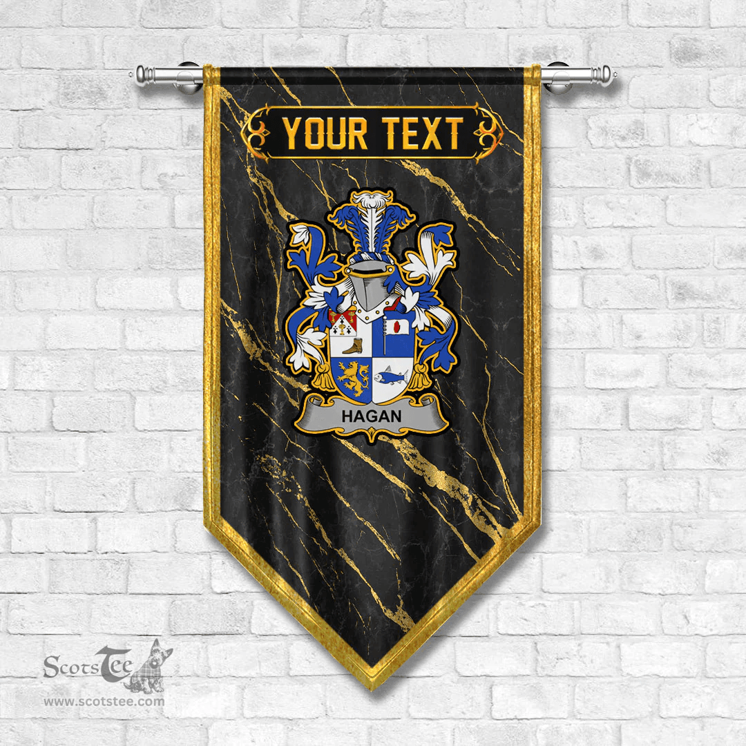 ScotsTee Shop Irish Hagan or O Hagan Coat of Arms Irish Family Crest Irish Gonfalon