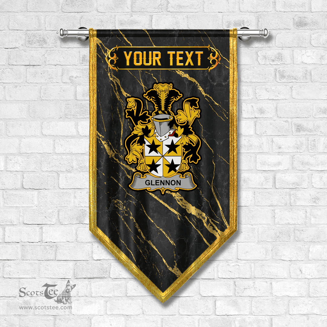 ScotsTee Shop Irish Glennon or Glenane Coat of Arms Irish Family Crest Irish Gonfalon