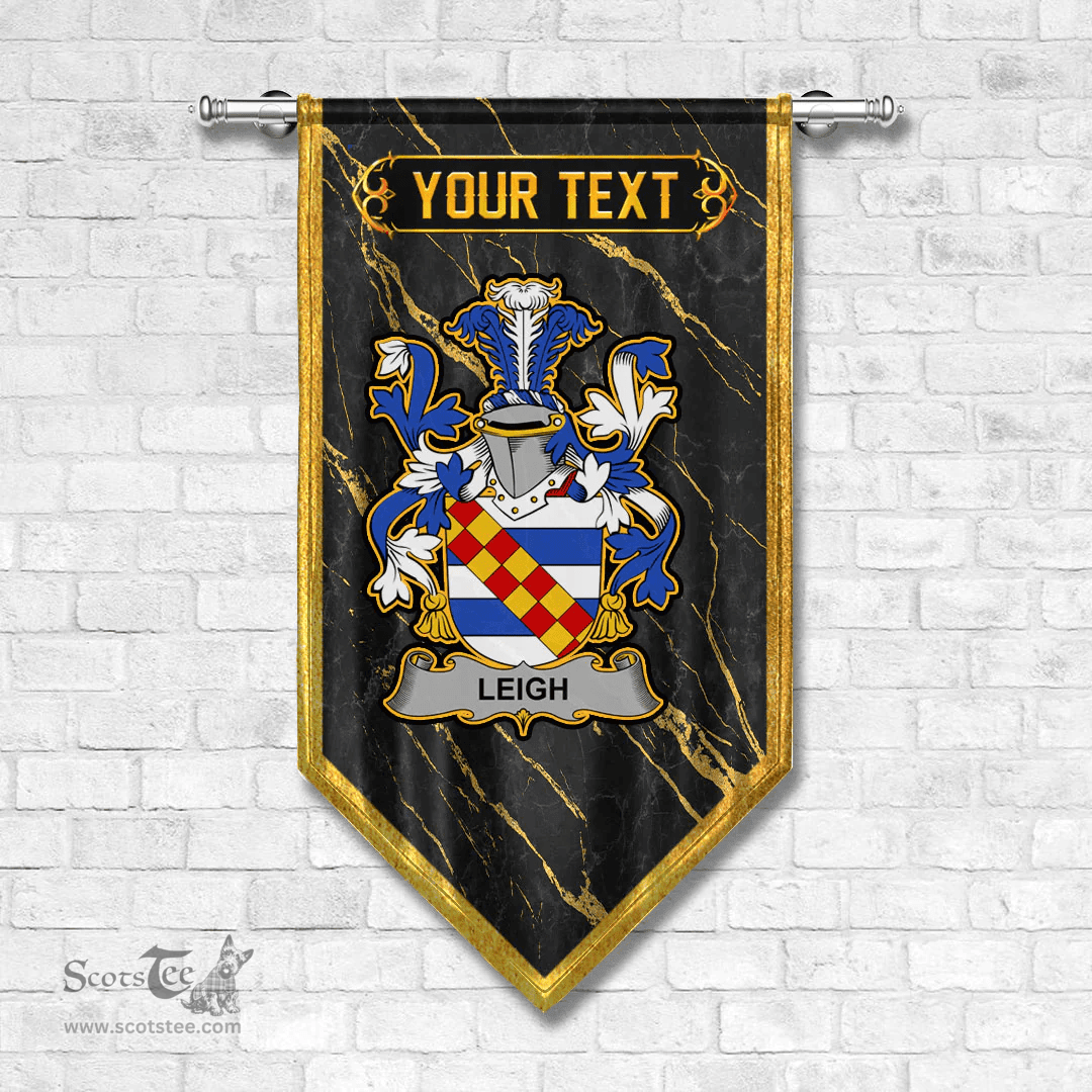 ScotsTee Shop Irish Leigh or McLaeghis Coat of Arms Irish Family Crest Irish Gonfalon