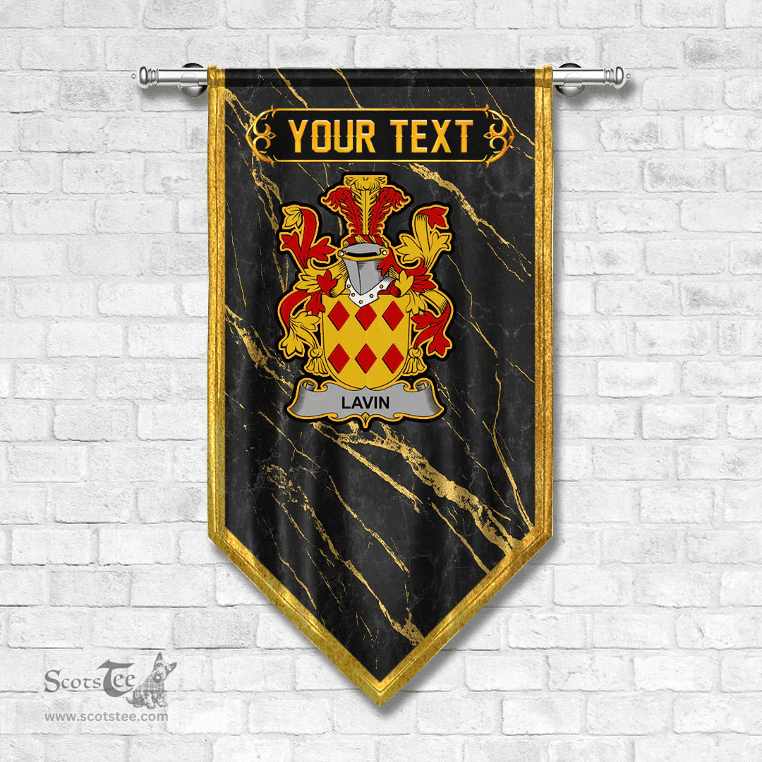 ScotsTee Shop Irish Lavin or O Lavin Coat of Arms Irish Family Crest Irish Gonfalon