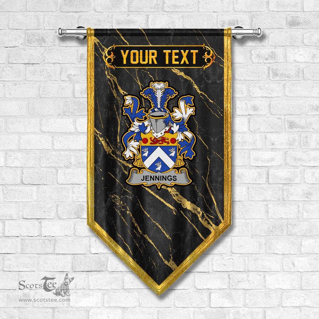 ScotsTee Shop Irish Jennings or Jennyns Coat of Arms Irish Family Crest Irish Gonfalon