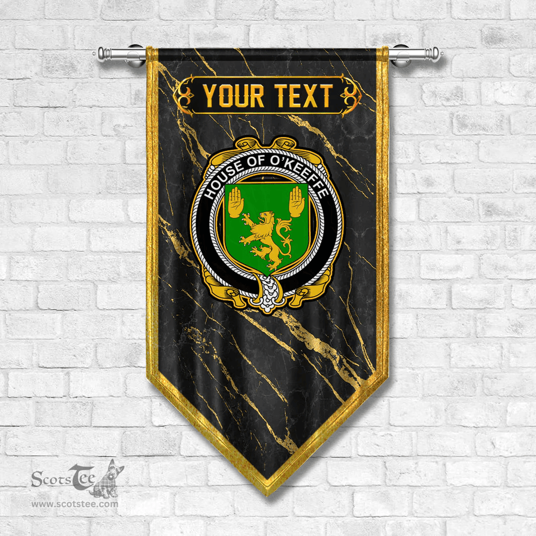 ScotsTee Shop Irish House of O KEEFFE Coat of Arms Irish Family Crest Irish Gonfalon