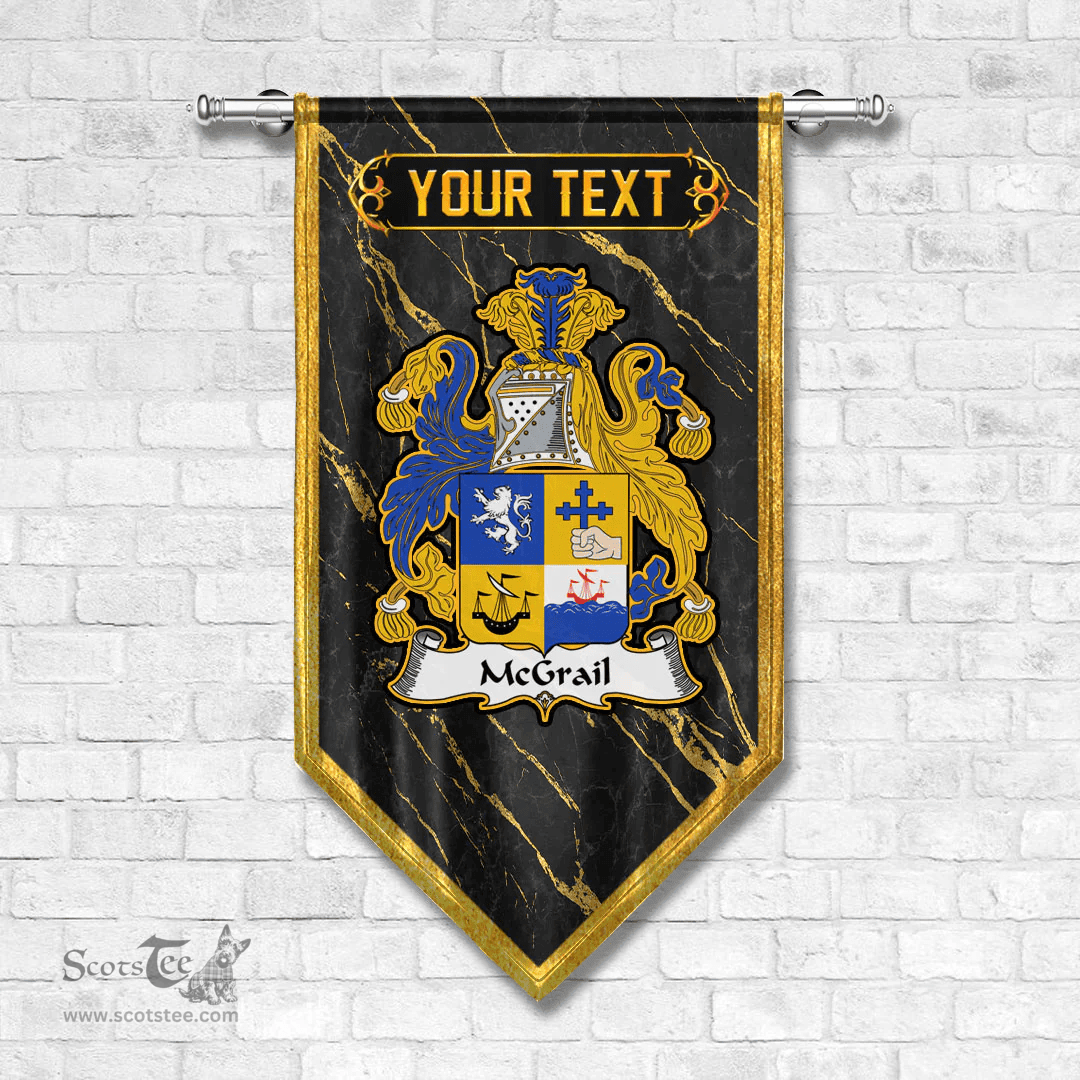 ScotsTee Shop Irish McGrail Coat of Arms Irish Family Crest Irish Gonfalon