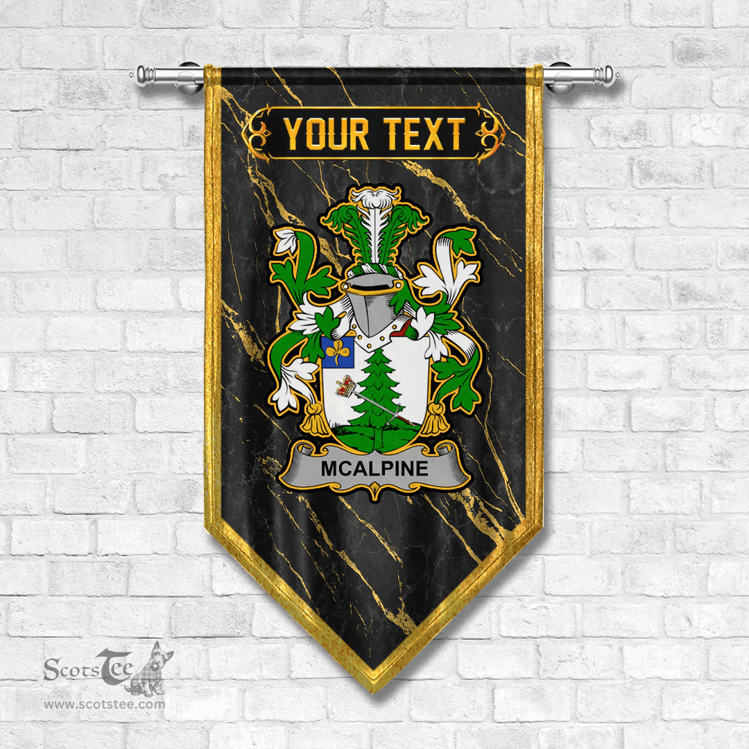 ScotsTee Shop Irish McAlpine or MacAlpin Coat of Arms Irish Family Crest Irish Gonfalon