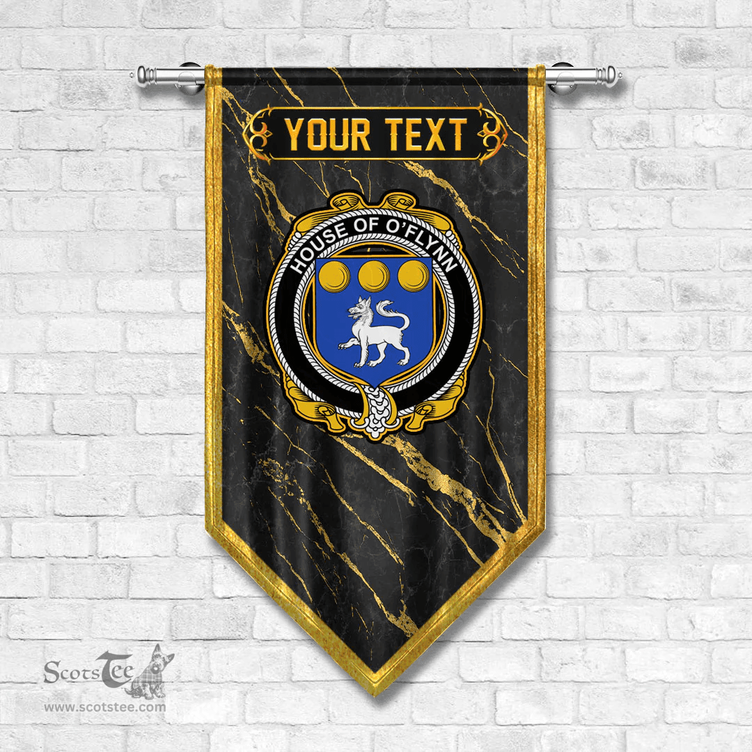 ScotsTee Shop Irish House of O FLYNN Coat of Arms Irish Family Crest Irish Gonfalon