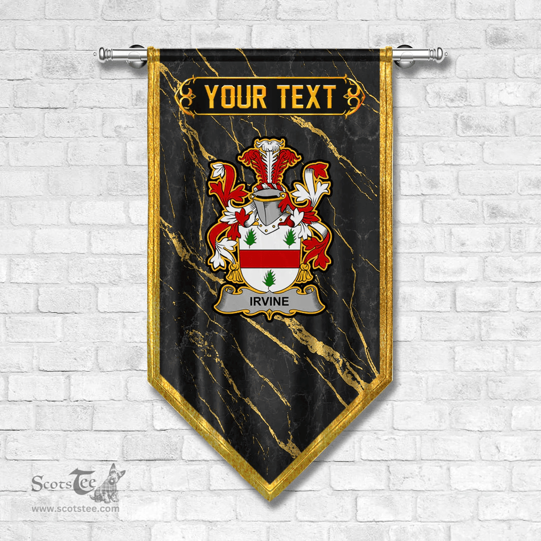 ScotsTee Shop Irish Irvine Coat of Arms Irish Family Crest Irish Gonfalon