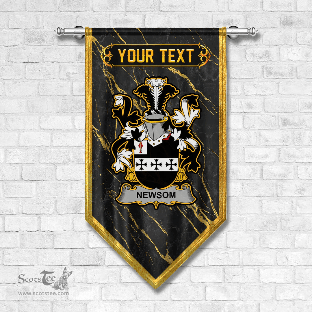 ScotsTee Shop Irish Newsom or Newsam Coat of Arms Irish Family Crest Irish Gonfalon