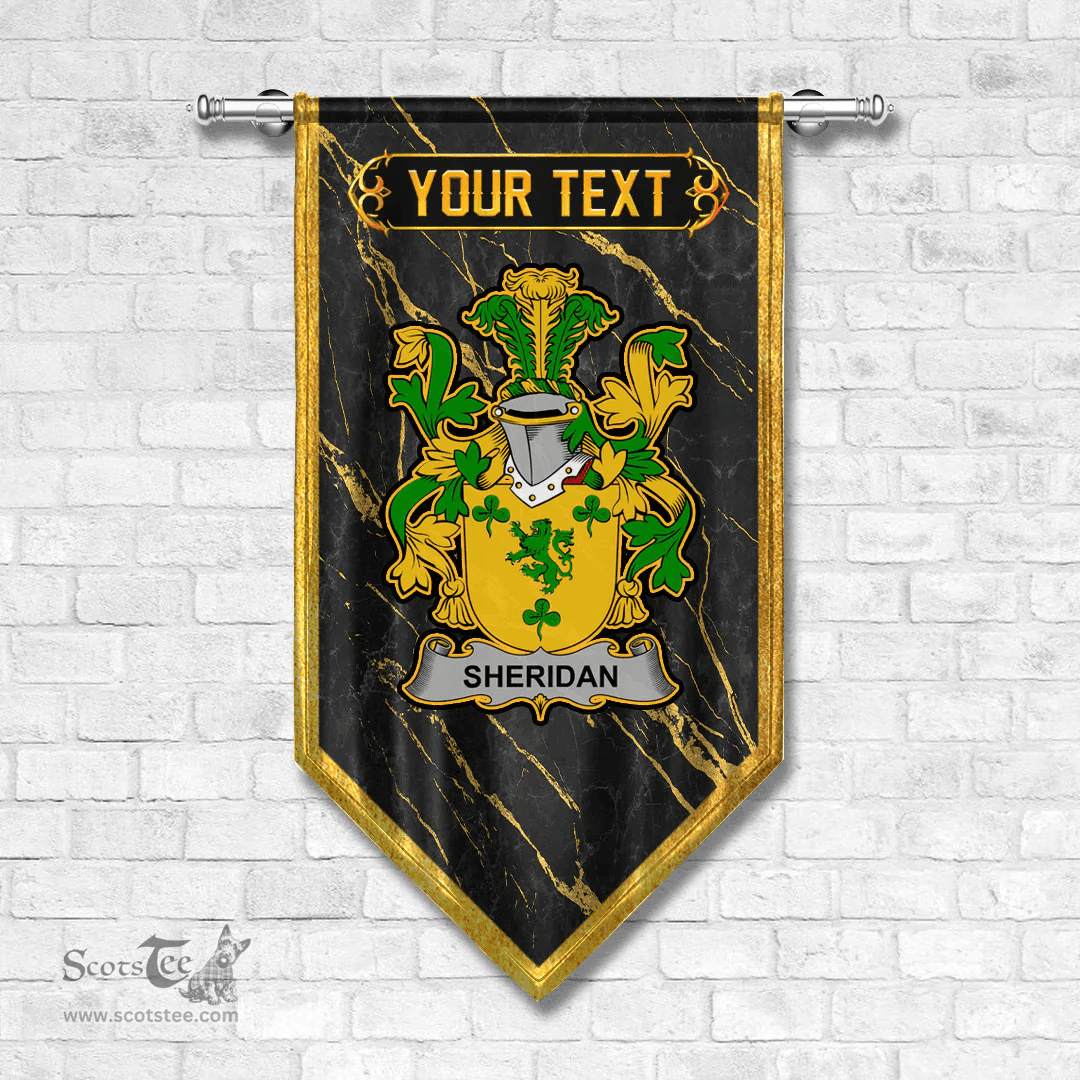 ScotsTee Shop Irish Sheridan Coat of Arms Irish Family Crest Irish Gonfalon