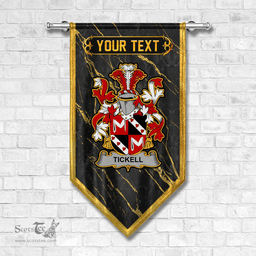 ScotsTee Shop Irish Tickell Coat of Arms Irish Family Crest Irish Gonfalon