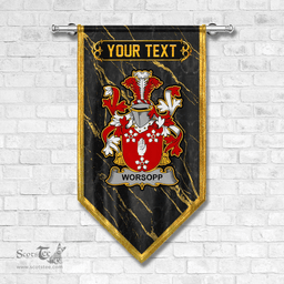 ScotsTee Shop Irish Worsopp Coat of Arms Irish Family Crest Irish Gonfalon
